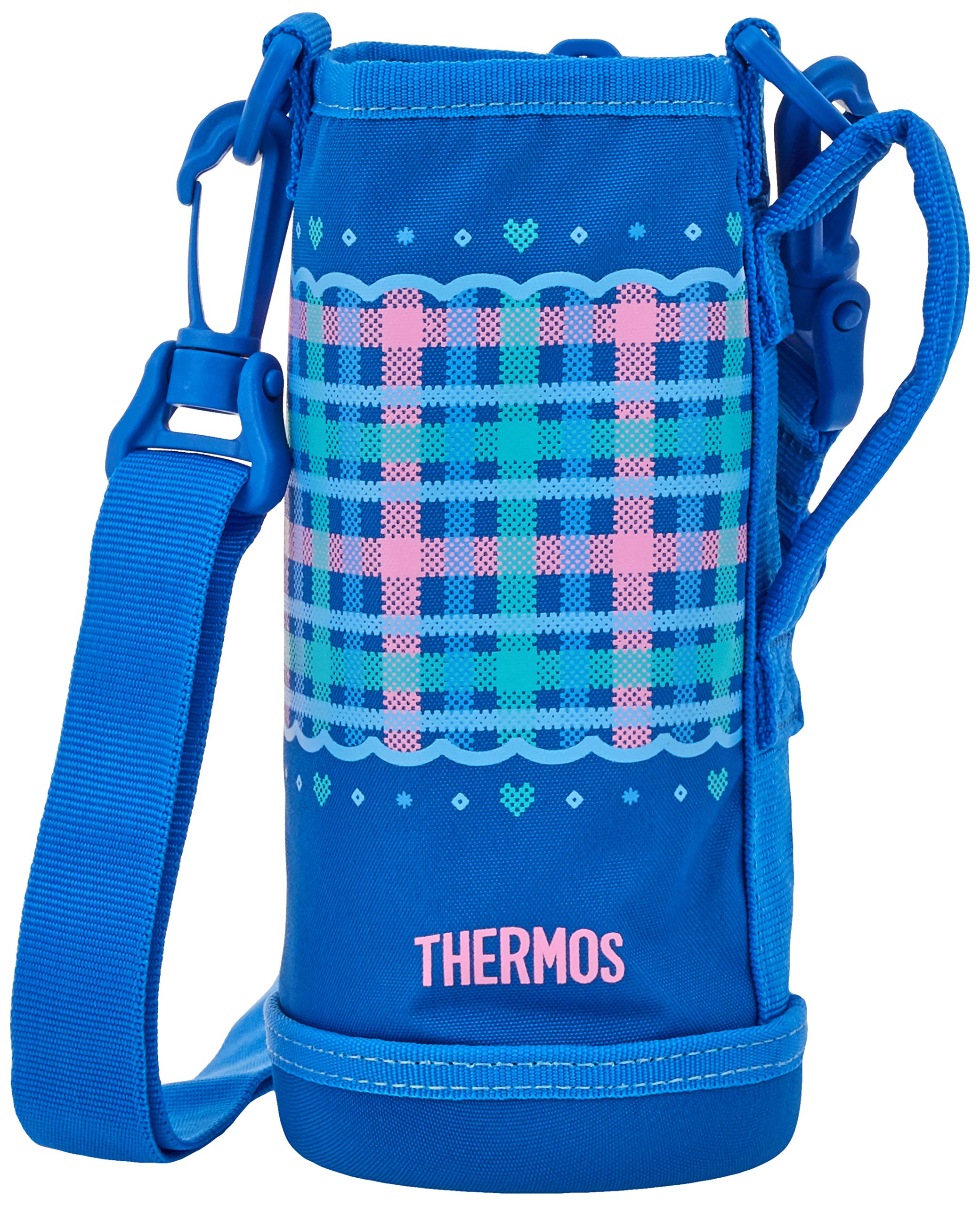 

Thermos Replacement Bottle with Handy Checkered Blue Two-Way FHO-800WF Pouch, (CHBL)