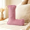Pink Letter Corduroy Pillow Soft Cute L-shaped Cushion Sofa Bedroom Living Room Decorative Pillow