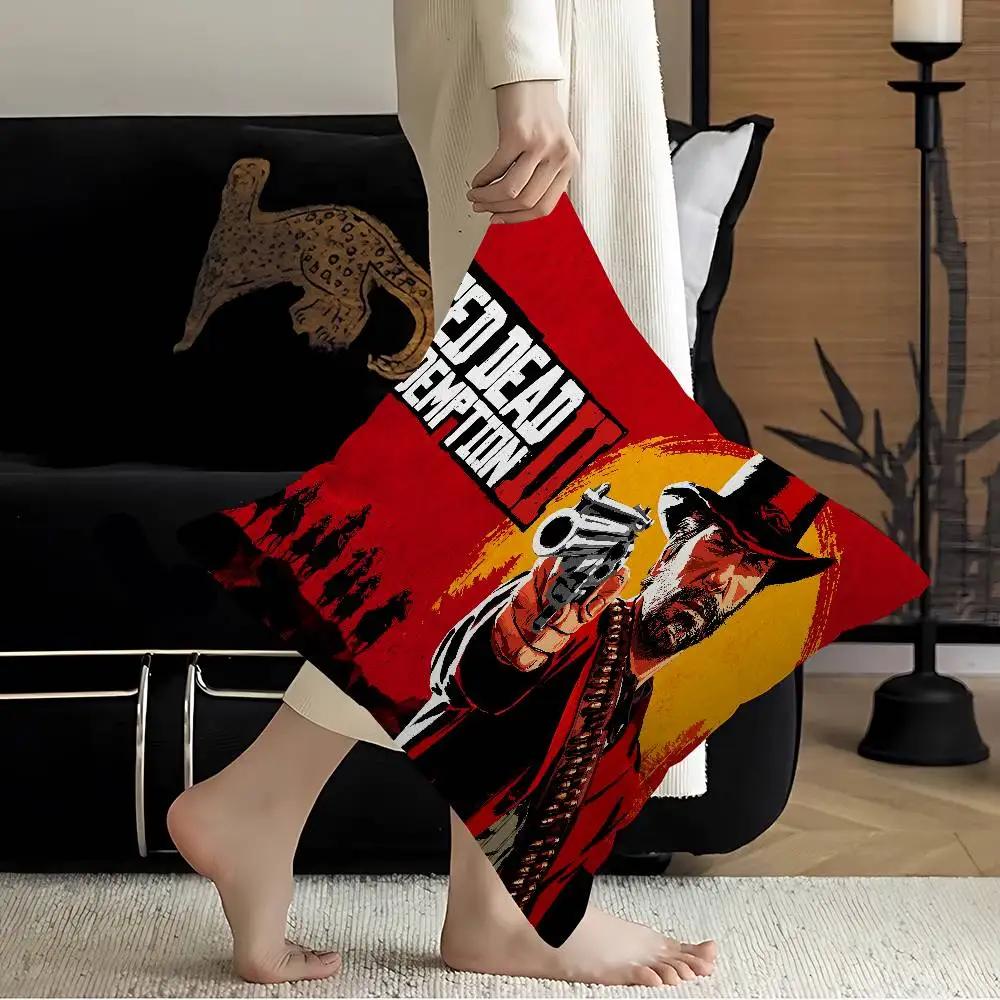 Spiel Red Dead Redemption 2 Kissenbezug Polyester Sofakissen Dekorative Wurfkissen Heimdekoration Kissenbezug