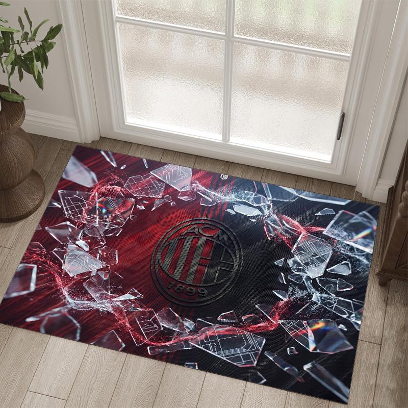 AC Milan Design Crystal Velvet Carpet Cozy Non?Slip Printed Rug For Bedroom Living Room Entrance