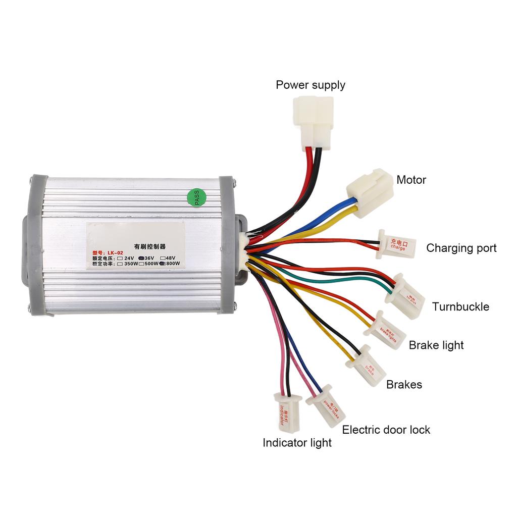 Bürstenmotor Geschwindigkeitsregler 36V 500W Elektrofahrrad Umbau Controller Kit für Elektrofahrrad Motorrad Dreirad
