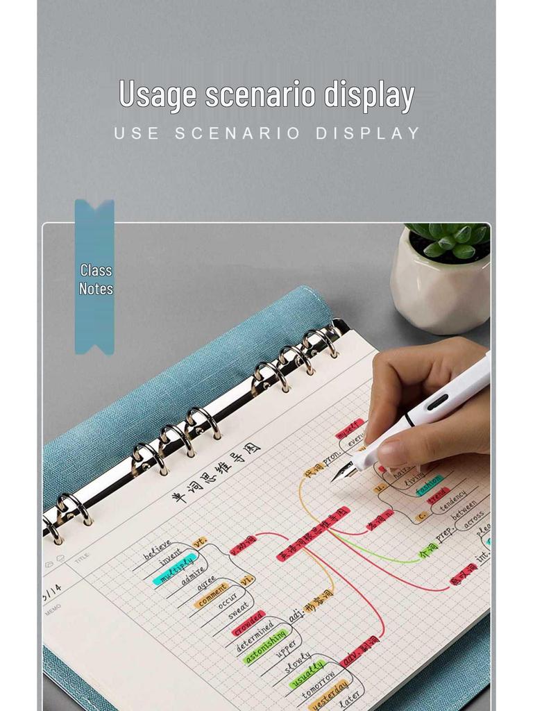 Large A4 Grid Softcover Mind Map Notebook for Exams