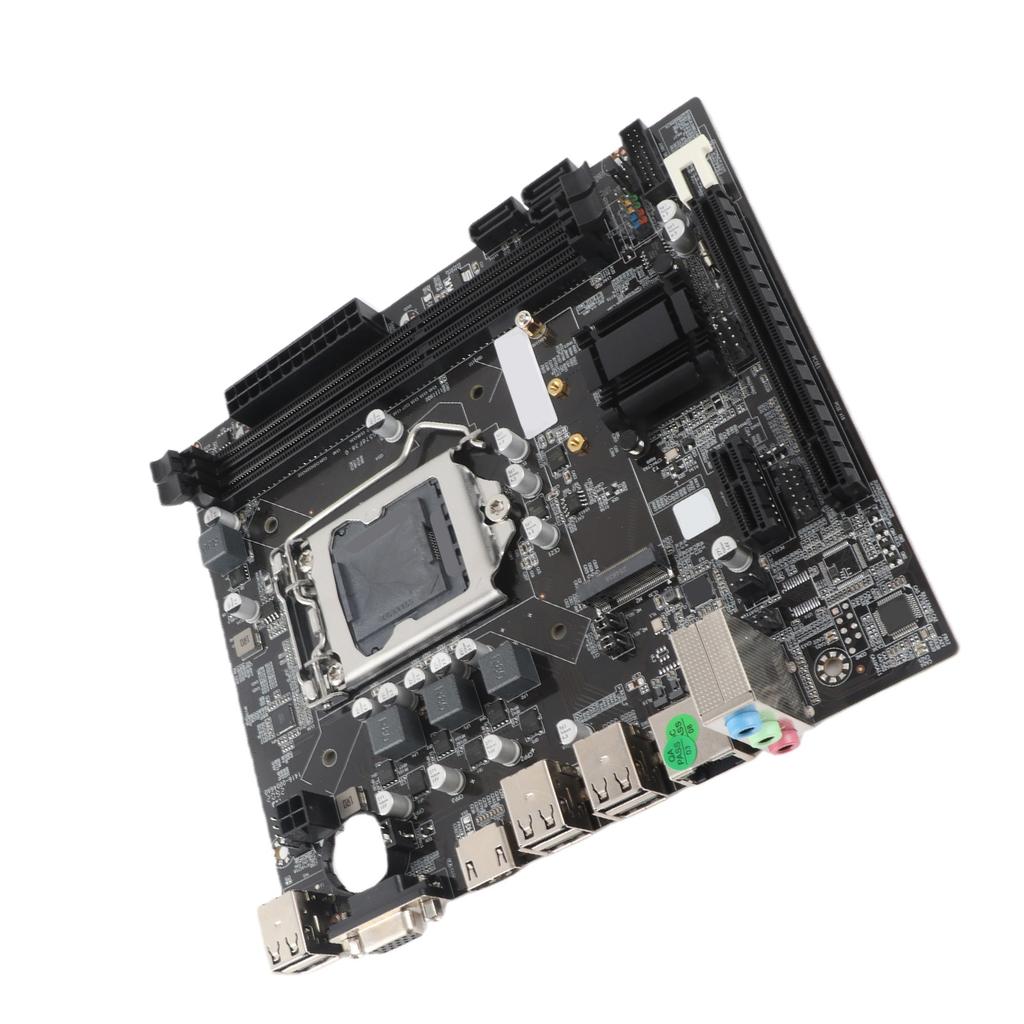 Desktop Motherboard H61 6 USB2.0 DDR3 M.2 NVMe NGFF 100Mbps LAN Micro ATX Motherboard for LGA1155 Socket I3 I5 I7