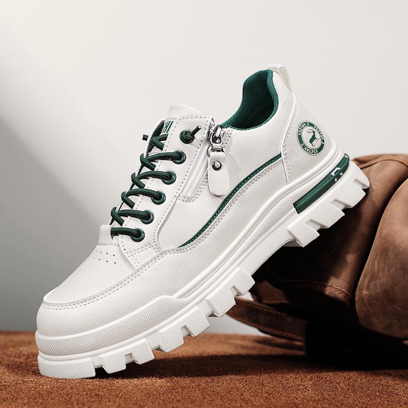 Spring 2026 Versatile Men s Thick-Soled Skate Shoes & Combat Boots 45 бежевый
