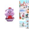 Adorable Resin Christmas Animal Miniatures With Snowy Landscape Diy Ornaments
