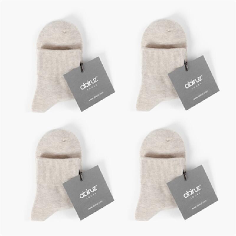 Oatmeal Women s Basic Socks 4-Piece Set