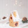 Mini Christmas Miniature Ornament Village House Figurines Xmas Hanging Figures Resin Statue for