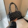 Shoulder Bag for Women Dot Mini Top Handle Purse PU Leather Barrel Shape Cute Handbag Adjustable Strap Crossbody Purse