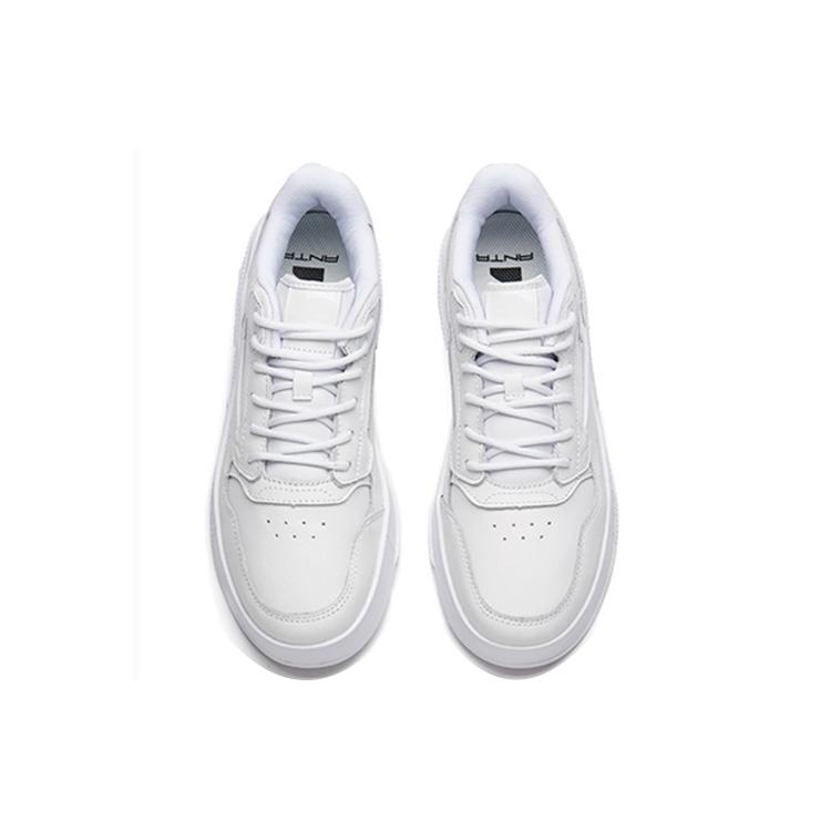 Anta Synthetic Leather Abrasion Resistant Breathable Abrasion Resistant Breathable Low top Skateboard Shoes Men's White 112148073-4