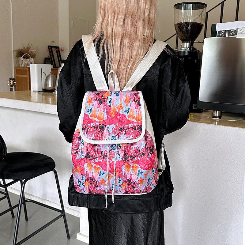 Ethnic Style Artistic Backpack, Large Capacity Leisure Versatile Flip Book Bag Trend