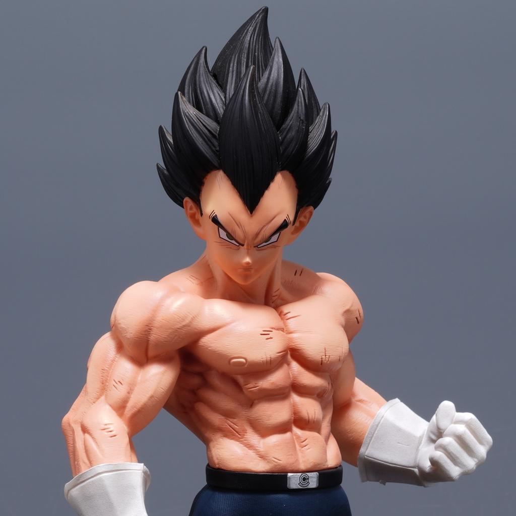 Dragon Ball Super Saiyan Anime Figure 28cm Double Headed Gravity Vegeta GK Action Figures Standing Posture Statue Model Toy Gift