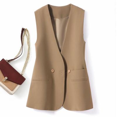 Frühling Herbst Damen Weste Lässig Ärmellose Weste Lockere Passform Koreanischer Stil Mode Oberbekleidung