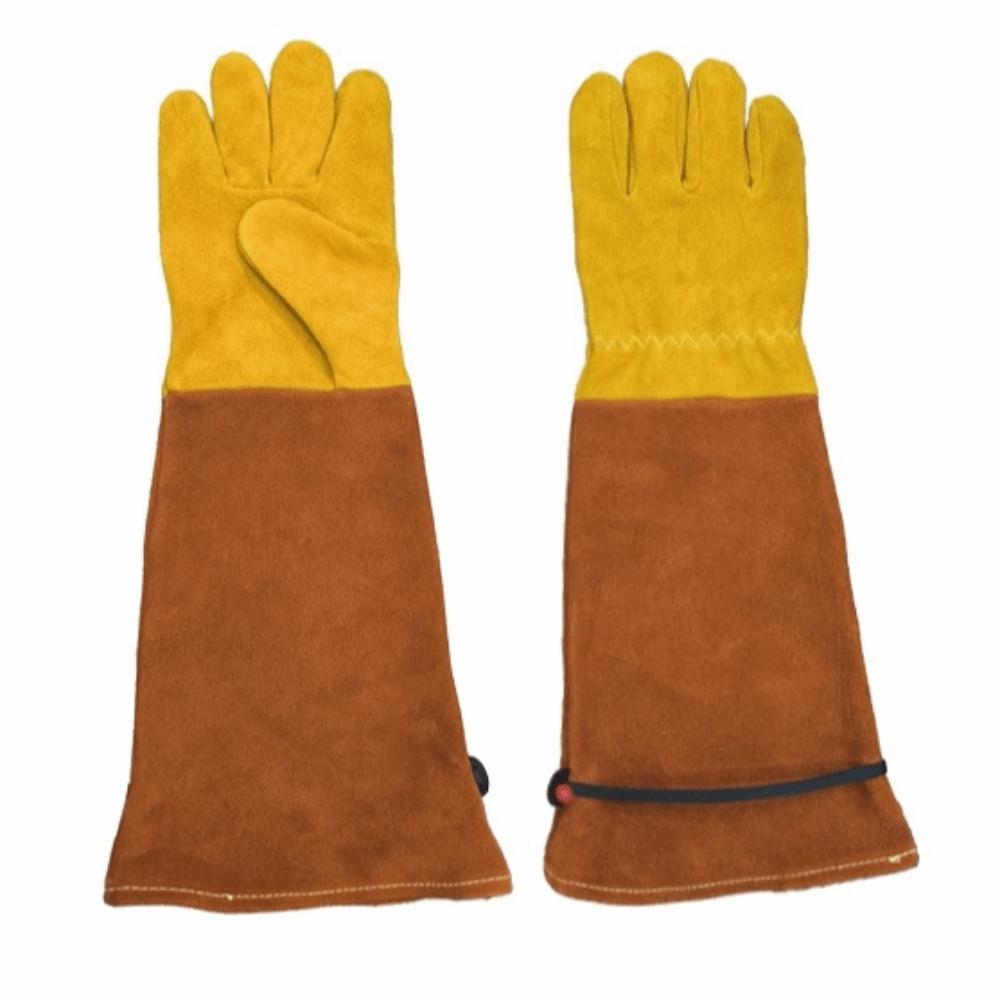 Guanti in Pelle Traspiranti per la Potatura delle Rose Guanti da Lavoro in Pelle di Vacchetta per Saldatura Guanti da Giardinaggio Lunghi Uomo Donna