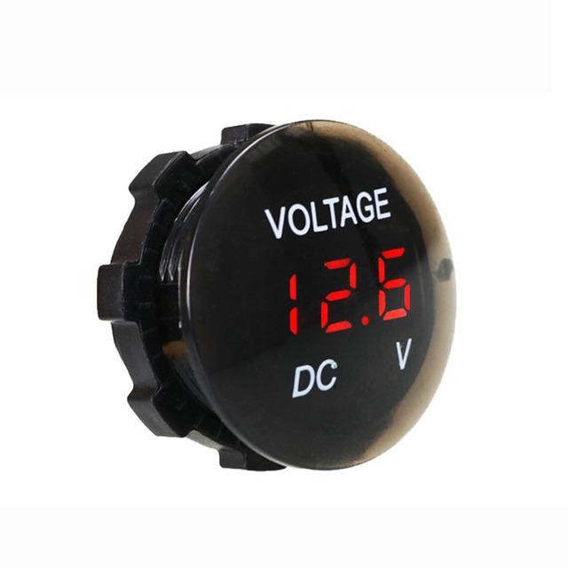 

DC 5V-48V Міні круглий водонепроникний моторний човен мотоцикл світлодіодна панель сенсорний перемикач цифровий вольтметр тестер монітор дисплей вольтметр