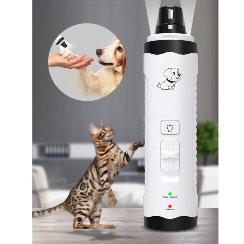 Quiet Rechargeable Dog Cats Nail Trimmer With Low Noise Motor And 2 Speed For Grooming