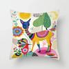 Office Decoration Pillowcase Ful World Art Painted Pillowcase Luury Home Decoration Cushion Cover,(2)