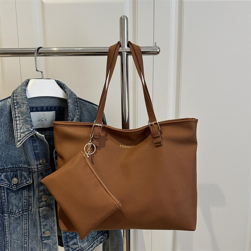 Large Capacity Tote Bag Women's New Simple Women's Bag Large Bag Simple 2025 Spring Casual Handbag Shoulder Bag