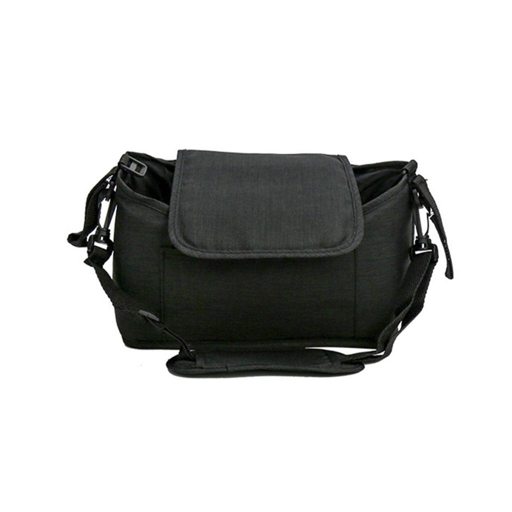 Multifunctional Baby Stroller Organizer Bag with Large Capacity & Milk Bottle Holder