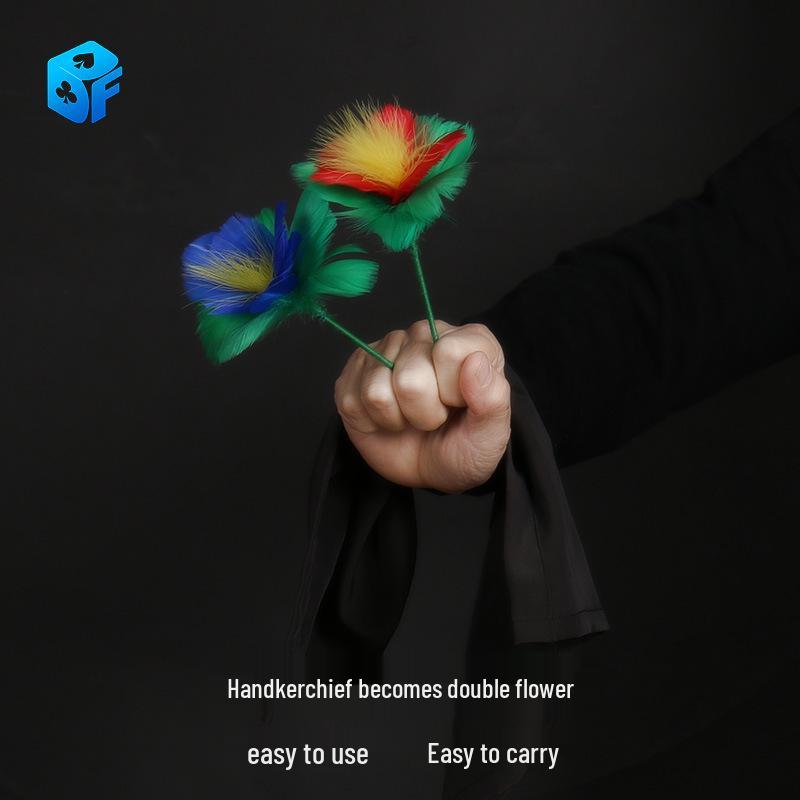 

Northern Magic Handkerchief Transforms into Double Flower Simple Magic Prop for Kids чорний