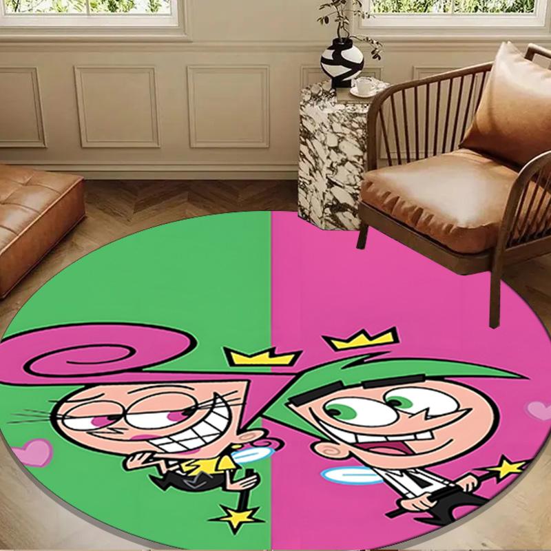 Magical Friendship timmy Adventure Round Rug for Livingroom,Bedroom, Palyroom, Chair Rug, Area rug, Circle Carpet, Large Size Fan Christmas gift