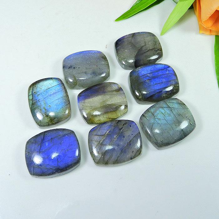 Rainbow Blue Labradorite Octagon Cabochon 17X22MM Loose Gemstone 08Pcs Lot LM-1169