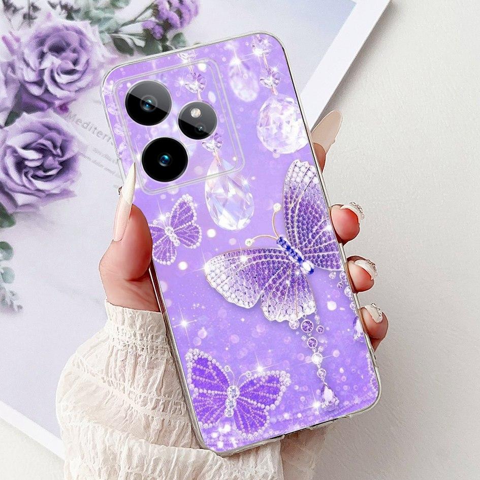For Realme GT 7 7T Case 2025 Popular Flower Soft Clear Silicone TPU Protective Cover For Realme GT7 Pro RMX5011 Phone Case Shell