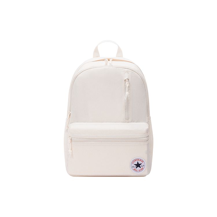 Converse Large Capacity Zipper Closure Polyester Backpack Unisex Backpack Classic-White CV2443022PS-002 Classical Style White,One Size