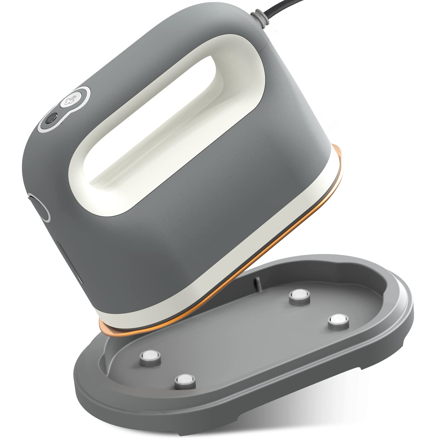 

Steam iron Clothes steamer latest model 4 functions in 3 steam amounts to choose from Dry iron on the hanger Press function Wrinkle removal Time