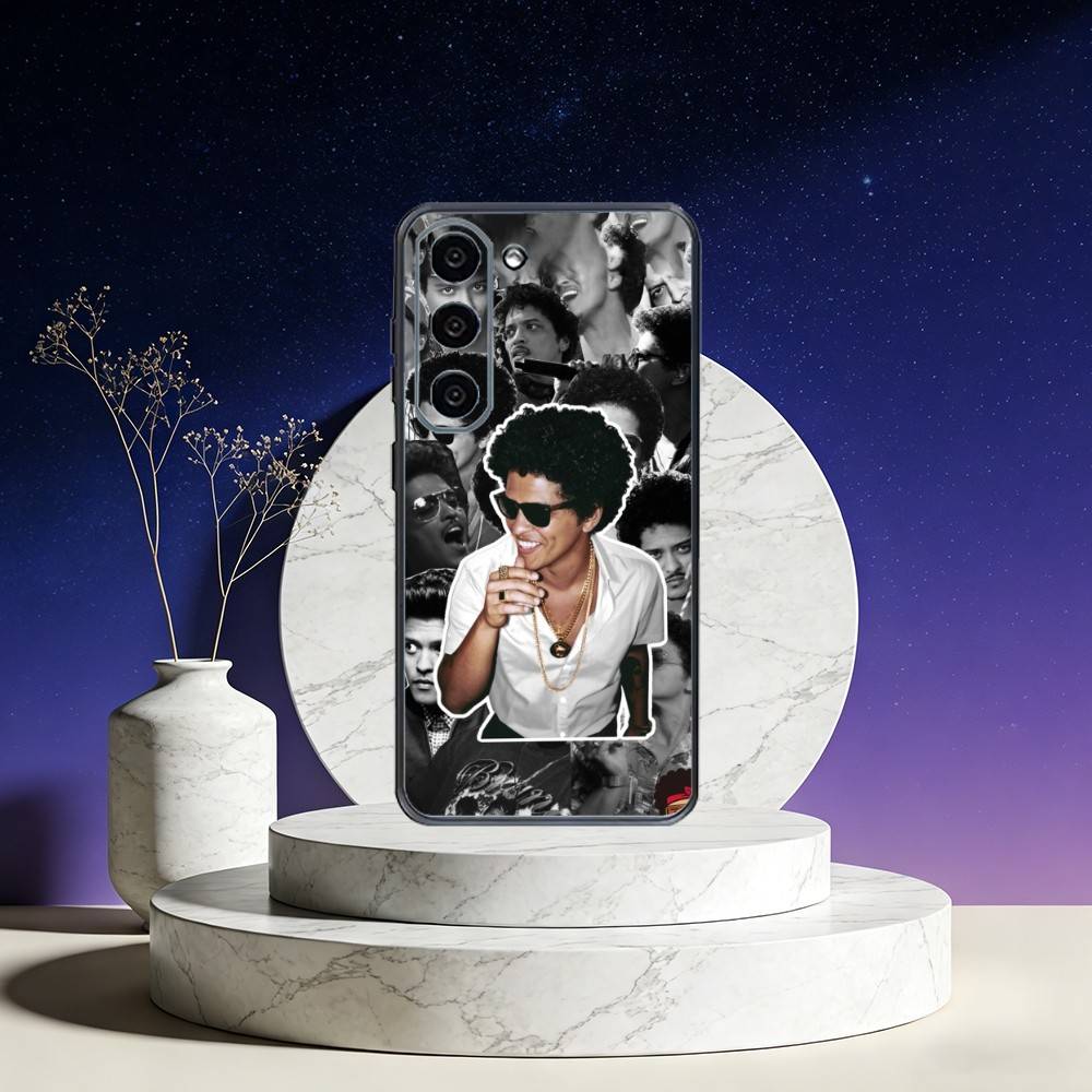 

Singer Bruno Mars Phone Case For Samsung Galaxy A73,A72,A71,A70,A53,A52,A51,Others Soft Black Cover Samsung a70