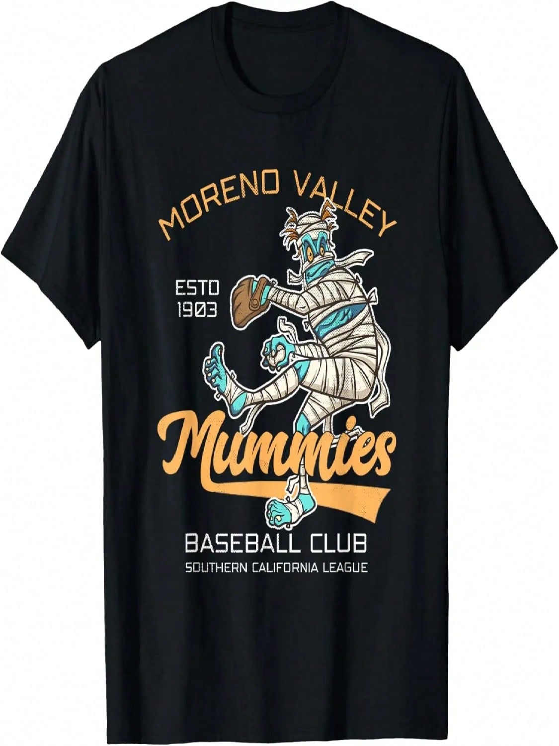 Moreno Valley Mummies Minor League Retro Baseball Team T-Shirt S разноцветный