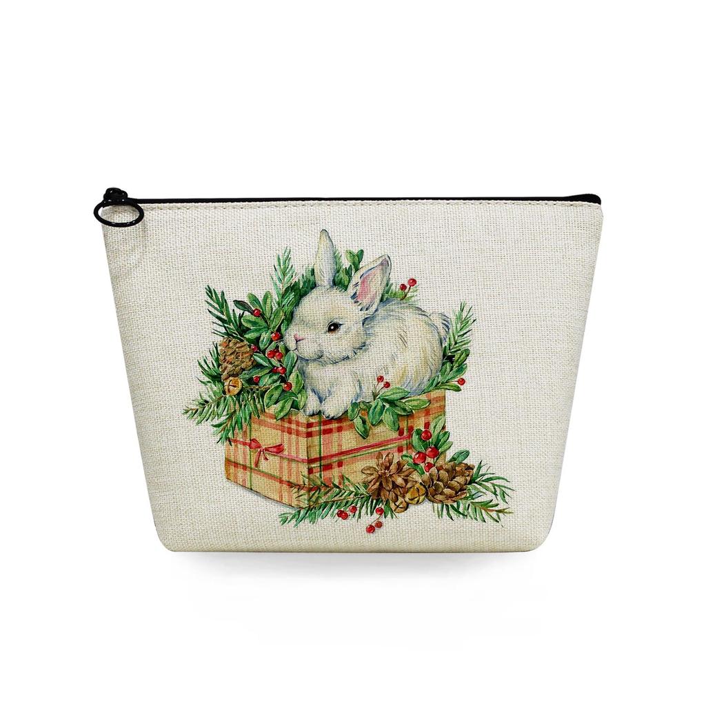 Women Cute Rabbit Print Cosmetic Bag Toiletries Organize Travel Storage Case 6790