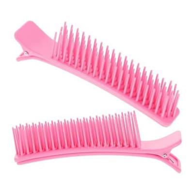 Healeved 2 Pack Hair Sectioning Clips Pink - Multifunctional Salon Hair Clips Lightweight Portable for Hair Cutting, Coloring, Styling
