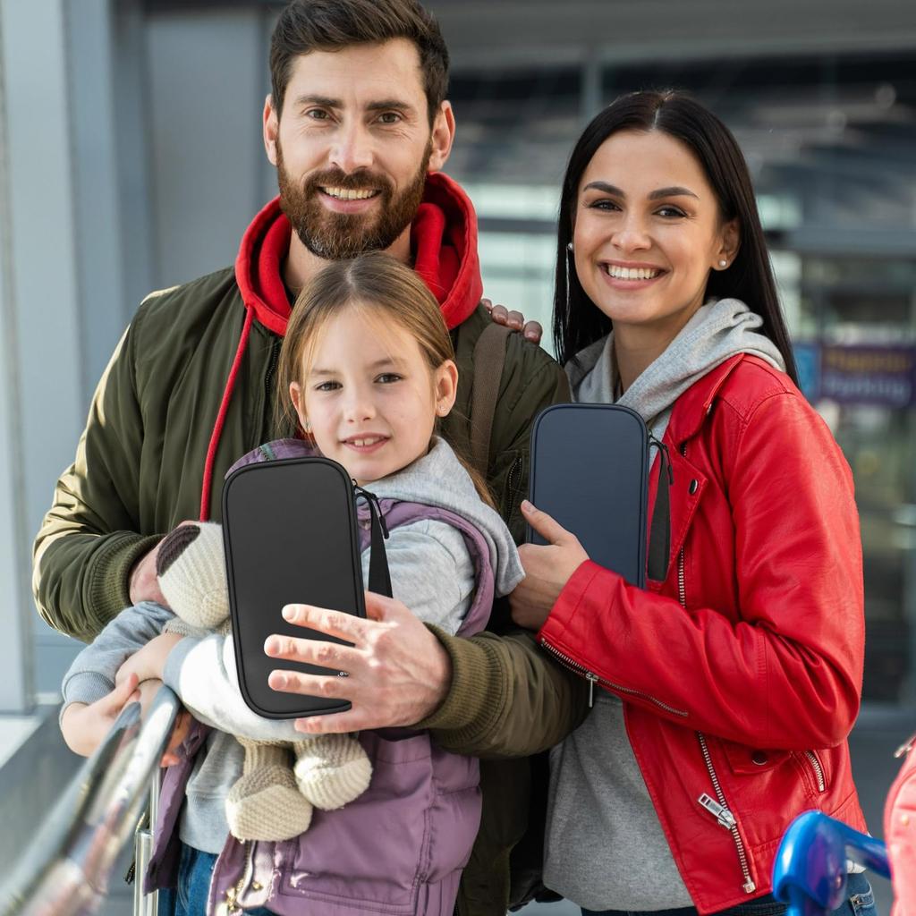 Azarxis Passport Neck Passport Passport Card Large Storage Label Convenient Passport Perfect for Overseas Business Trips and Travel Case, Strap,