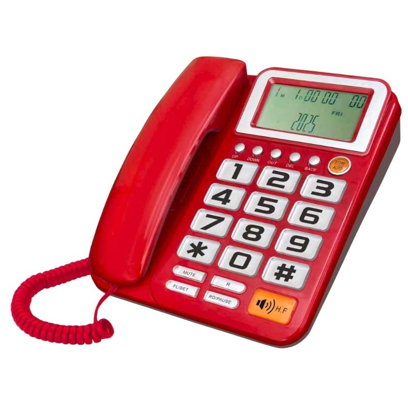 Corded Landline Telephone Landline Desktop Landline Phone Noise Reduction Calling Suitable for Home Hotel Office