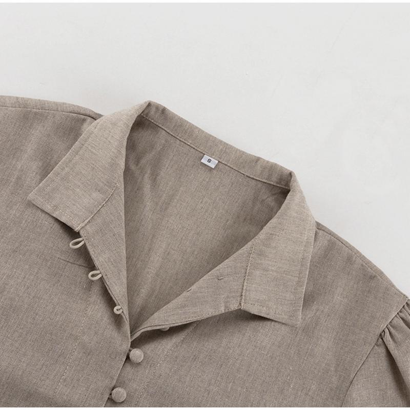 Women's Collar Double Layered Lace Shirt Shorts Set Solid Color Pleated Decoration Women's Summer Set Daily Casual Style Lady Clothes