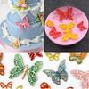 1pcs Pink Butterfly Fondant Cake Silicone Mold Biscuits Pastry Mould Ice Cube Chocolate Candy Molds Cake Decoration Baking Tools