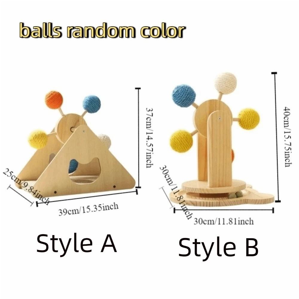 Rotating Turntable Ferris Wheel Cat Toy Detachable Wear Resistant Cat Scratcher Toy Durable Interactive Cat Toy Playing Teasing