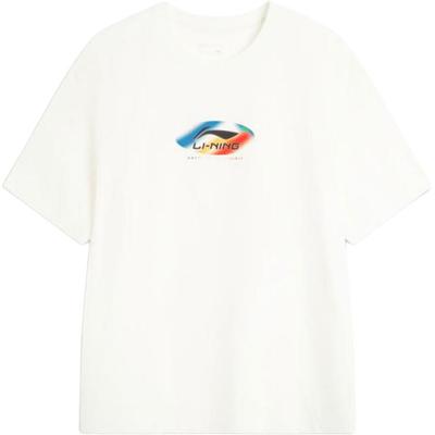 Li-Ning Round Neck Pullover Printed Letter Comfortable Versatile Short Sleeve T-Shirt Unisex Tops AHSVE85-2