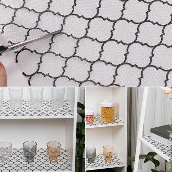 EVA Printed Drawer Liner Thick Non-Adhesive Shelf Mat for Kitchen Cabinet Waterproof Oil-Proof Cabinet