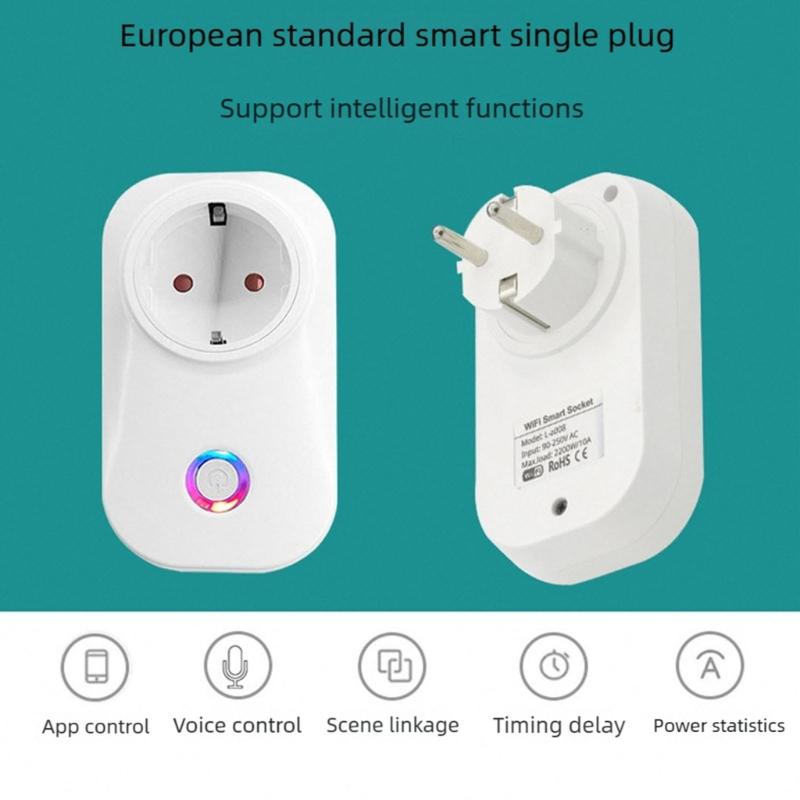 Intelligent Plugs 2.4GHz WiFi Power Socket With Mobile App Remotes Control For Home Appliances 10A 2200W/ 16A 3500W Optional