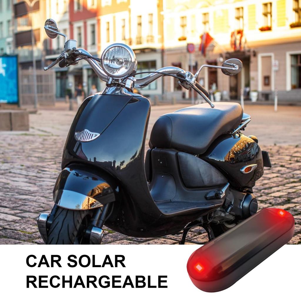 Car Solar Powered LED Light Dummy Security Anti-theft Warning Auto Flashing Security Light Car