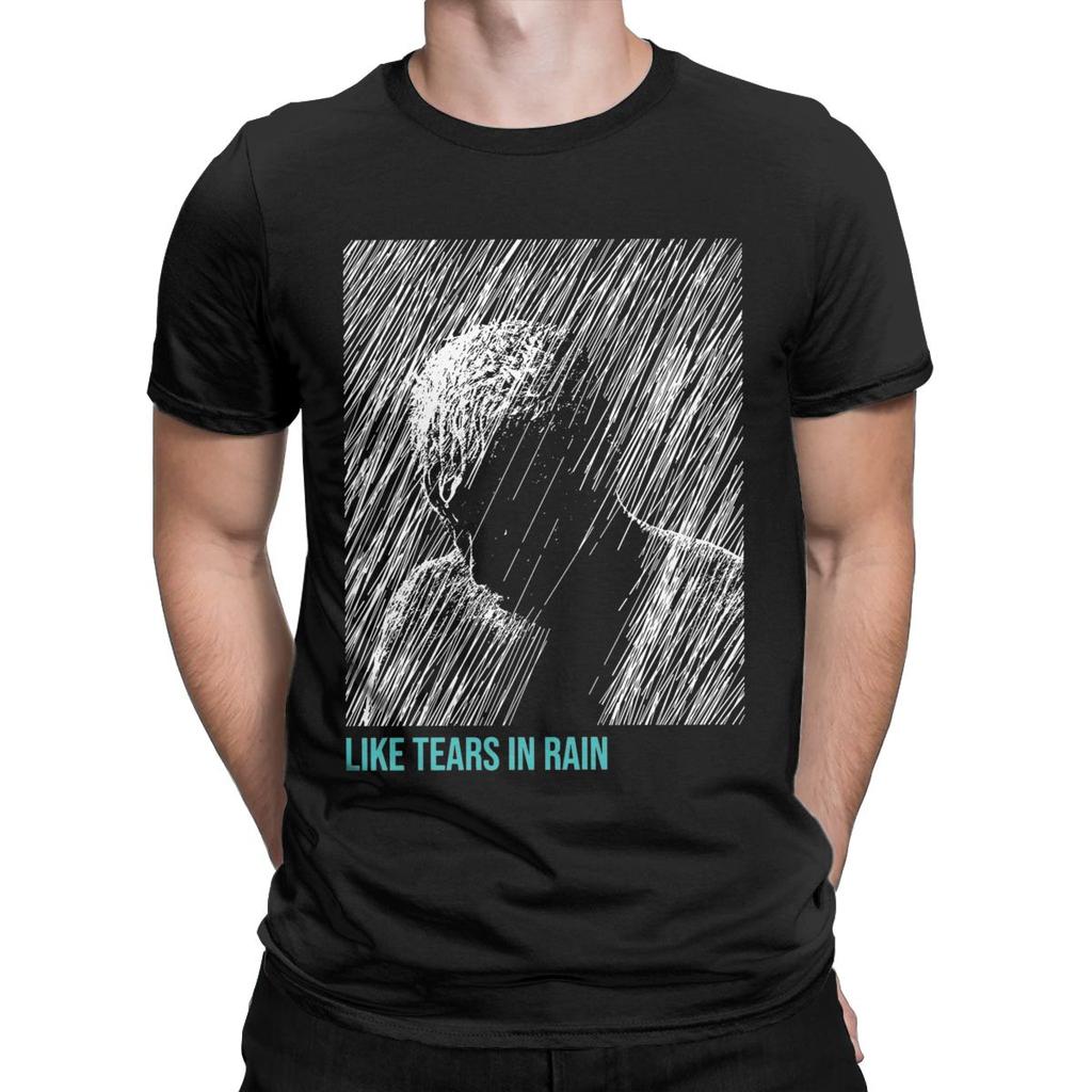 Blades Runners Like Tears In Rain T-Shirts für Herren Baumwolle Vintage T-Shirts Rundhalsausschnitt 2049 Y2k Harajuku T-Shirt Kurzarm Neu