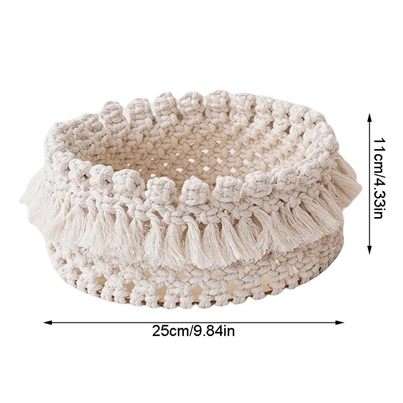 

1 шт. хлопковая веревка ручной работы кисточка кухонная плетеная в скандинавском стиле цветы фрукты корзины для хранения домашний декоративный органайзер для всякой всячины L