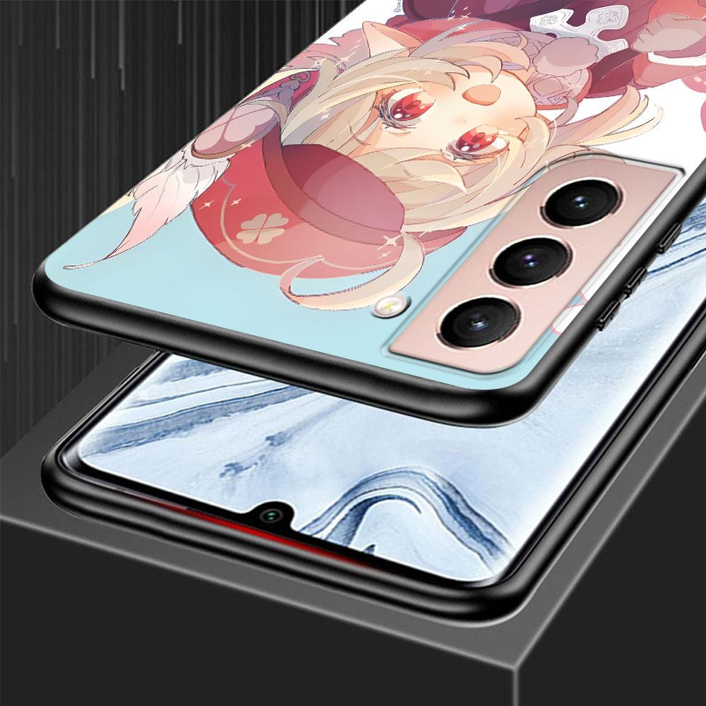 Klee Genshin Impact Case for Samsung Galaxy S23 S10e S10 S21 FE S22 S9 S24 Ultra S20 Plus Soft Black TPU Phone Cover Bumper