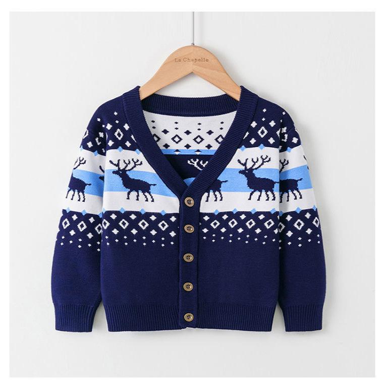 Kinder Neue Weihnachts-Pullover Mädchen Rentier Strickjacken Jungen Herbst/Winter Mäntel Kinderbekleidung
