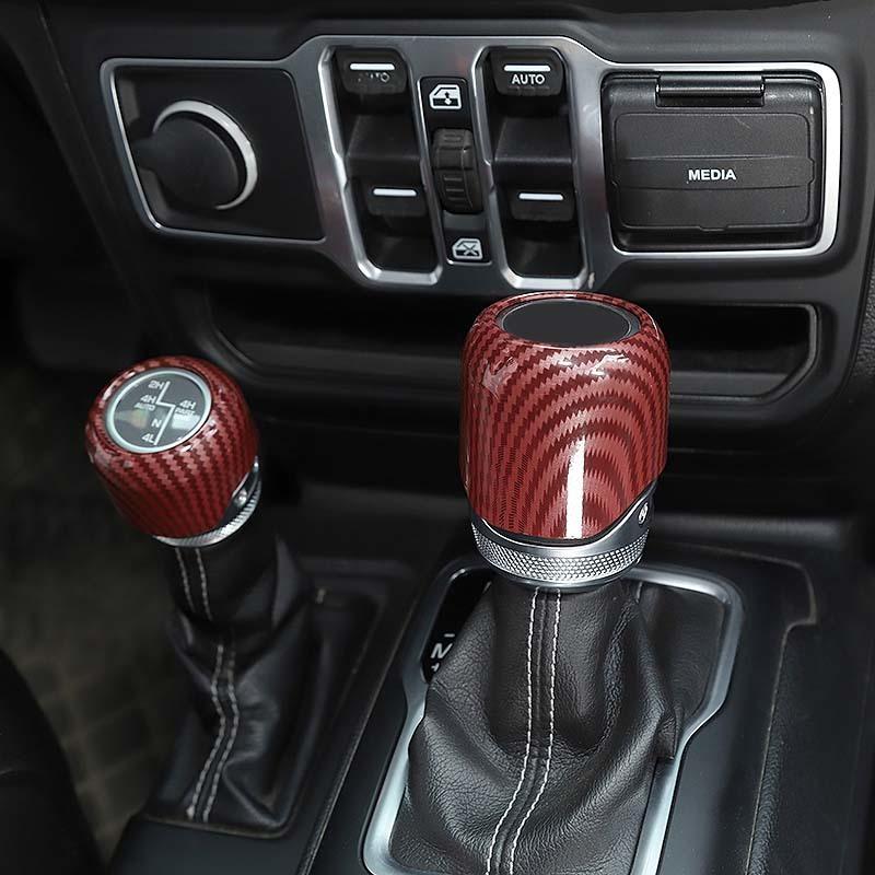 Car 4WD Gear Head Decoration Cover Stickers For Jeep Wrangler JL for JT Gladiator 2018 Up ABS Interior Accessories