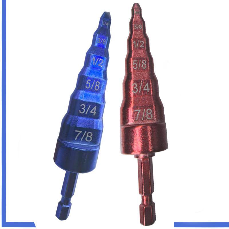 6 In 1 Air Conditioner Copper Pipe Expander High Hardness Swaging Drill Bit Tube Expanding Tool for Residential AC Repair Use