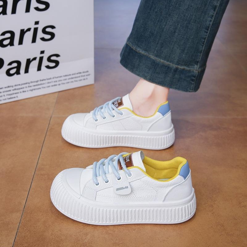 

Temperament soft-soled white shoes women s autumn new commuter versatile student board shoes non-slip thick-soled casual sports shoes 35 бежевый