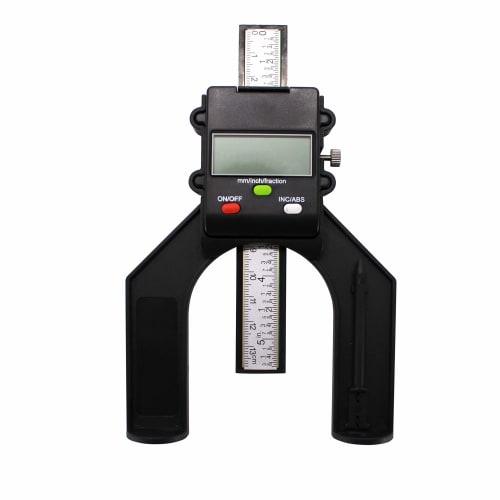 HFS (R) Digital Height Gauge, Digital Depth Gauge, Digital Depth Height Gauge, 0-80mm, Router Bit Gauge, Height Gauge, Woodworking Tool