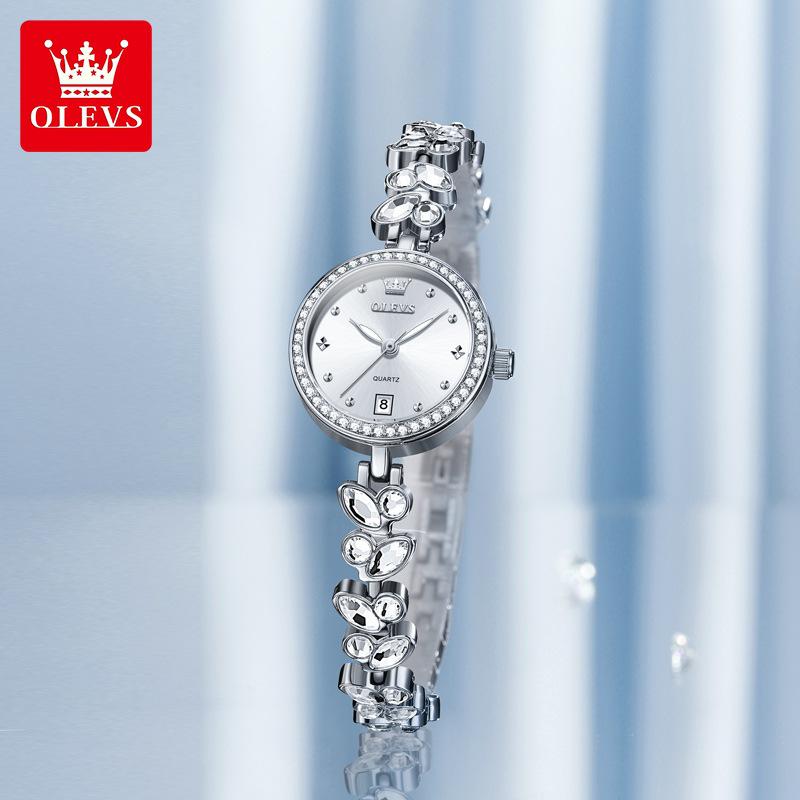 Oulishi Элегантные Водонепроницаемые Женские Бриллиантовые Кварцевые Часы-Браслет  Русалка